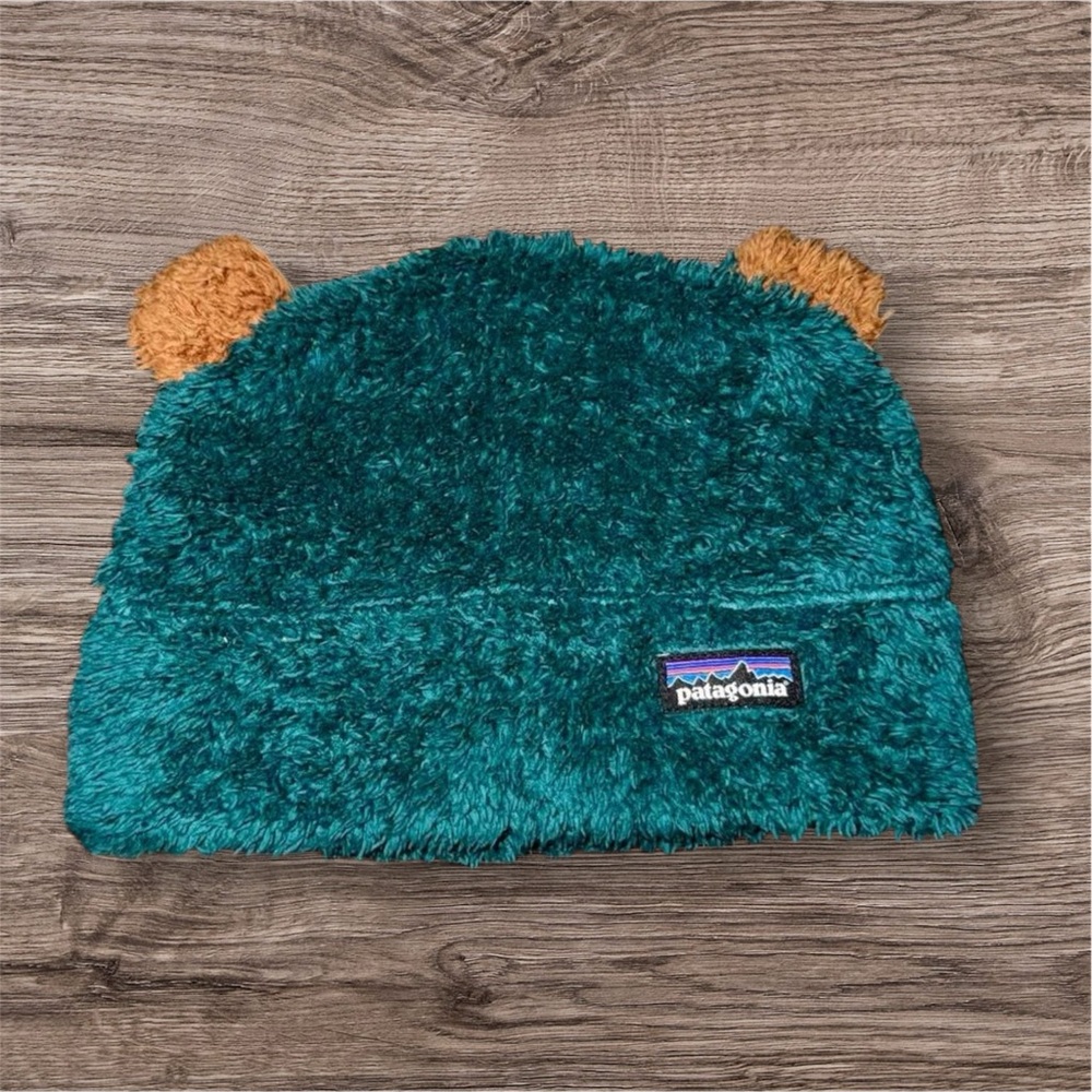 Patagonia Kids' Emerald Green and Brown Fuzzy Hat